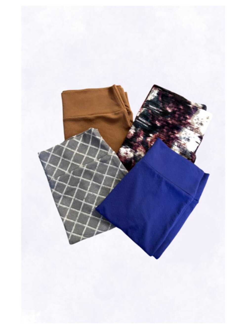 Lularoe Cassie Skirt Bundle 2XL (Royal, Brown, Gray Geometric, Purple Floral)